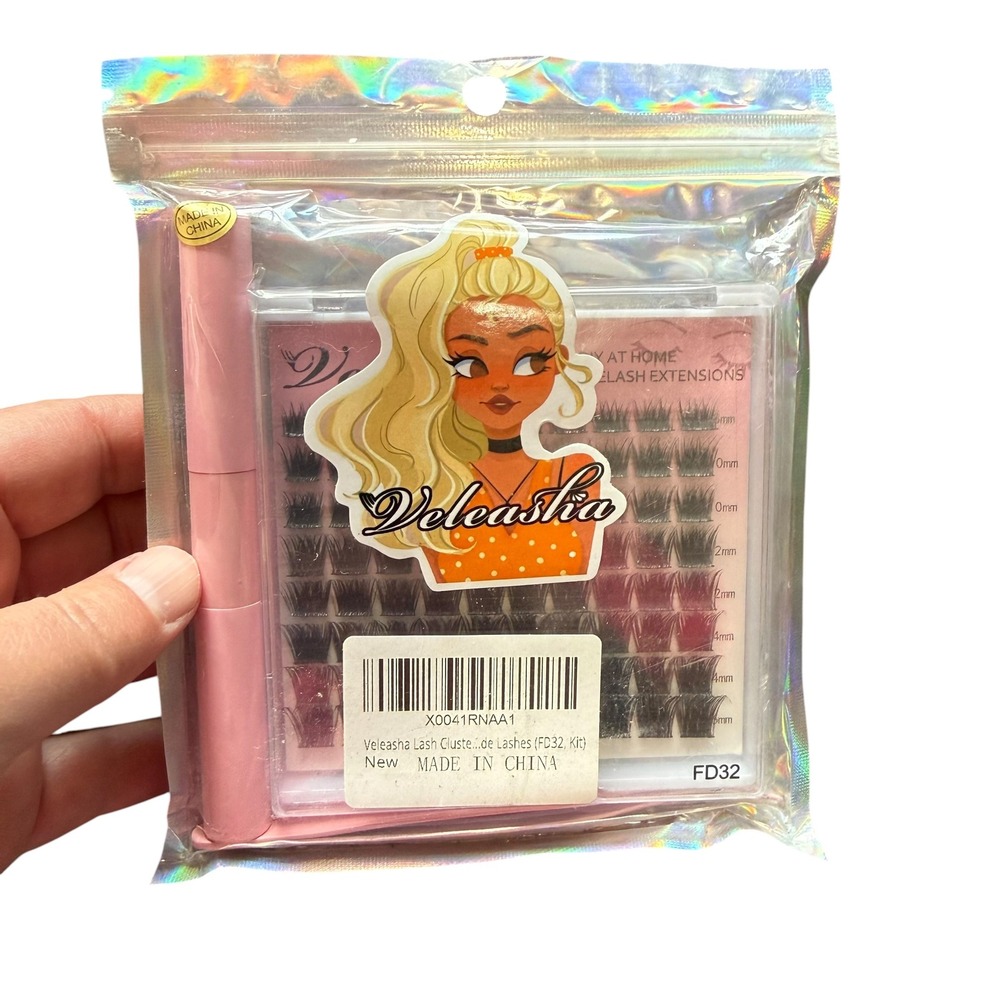 Veleasha Lash Cluster Kit Women OS Black New DIY Extensions FD32 Kit‎